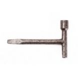 A GWR steel carriage door key stamped shaft as per title, 10 cm.