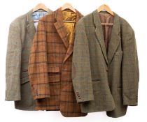 Three men's Harris Tweed jackets,