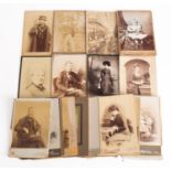 A collection of late 19th /early 20th century six and a half inch Carte de visite portraits,