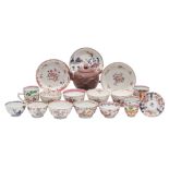 A mixed lot of Chinese ceramics comprising a Yixing dragon and phoenix teapot and cover, seal mark,