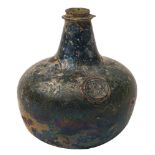 A sealed transitional onion wine bottle dated 1687,