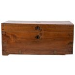 An Anglo Colonial brass mounted camphorwood chest,
