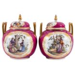 A pair of Helena Wolfsohn porcelain jars and covers,