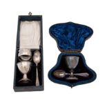 A cased two-piece Christening set, maker Charles Edwards,