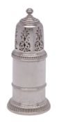 An Elizabeth II silver lighthouse sugar castor, Birmingham 1959, (makers mark rubbed), 13.