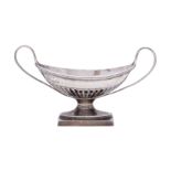 A Victorian silver twin-handled pedestal salt, maker Charles Stuart Harris,