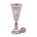 A George VI silver Kiddush pedestal cup, maker J.R.