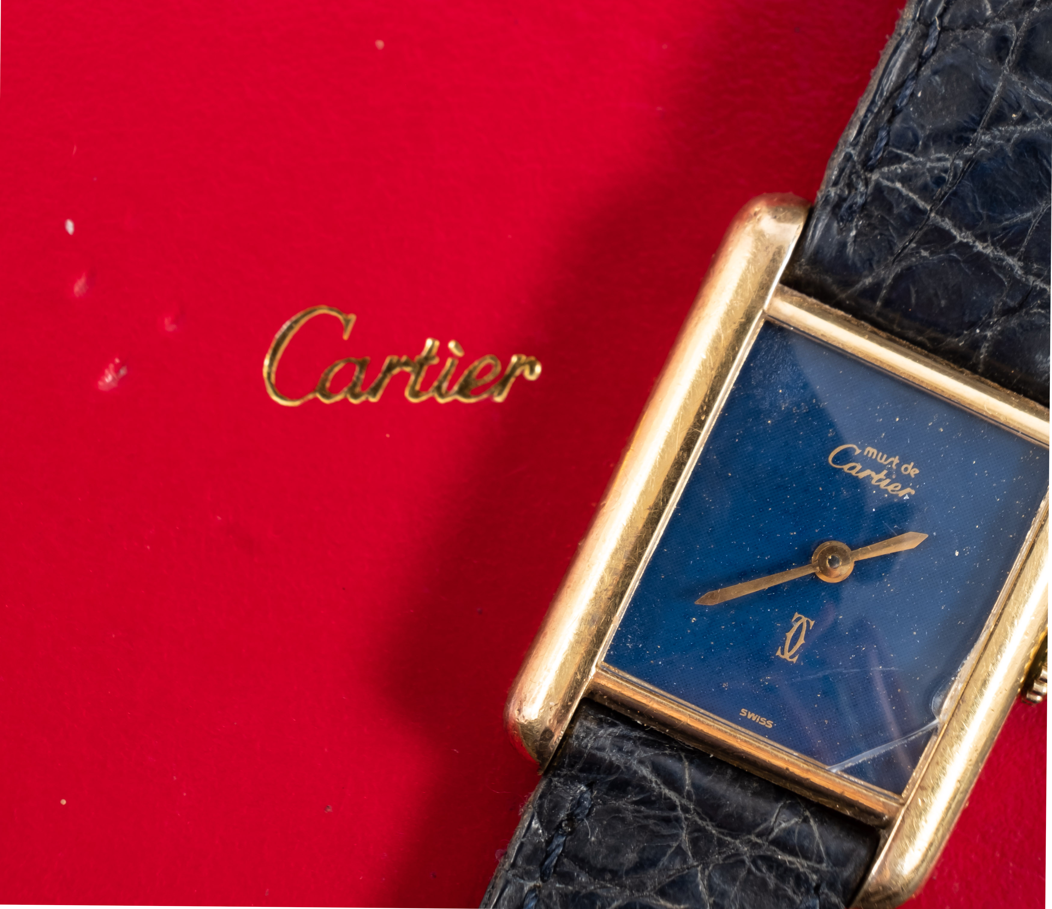 Must de Cartier, a ladies wristwatch the blue dial signed Must de Cartier, - Image 2 of 2
