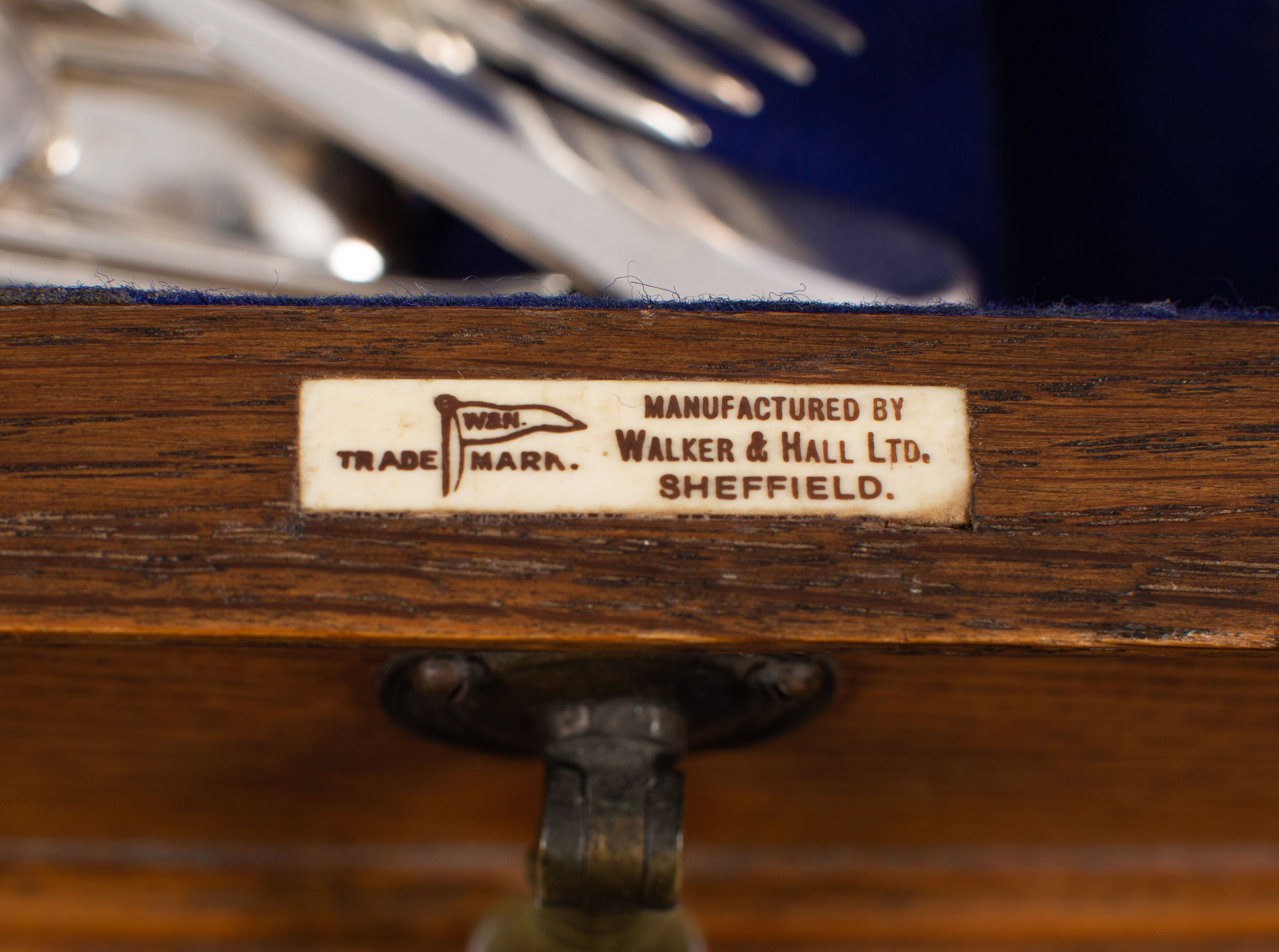 An oak cutlery canteen, 20th century the top with moulded front and side edges, - Image 3 of 3