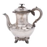 A William IV silver teapot, Edward Edwards Jnr and John & William Barnard,