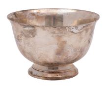 Tiffany & Co. A sterling silver footed bowl stamped as per title, 7.9cm high x 12.6cm diameter, 207.