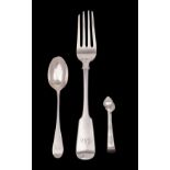 A mixed group of Glasgow silver to include;- comprising: a table fork, maker J.