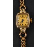 Hamilton, a 1950's dress wristwatch, the gold-coloured, dial with Arabic and baton numeral markers,
