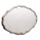 A Continental silver rimmed cake stand,