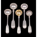 A mixed collection of Exeter silver to include;- a salt spoon, maker E.