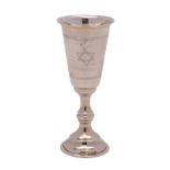 A George V silver Jewish Kiddush cup, maker Morris Salkind,