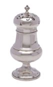 A George V silver pedestal sugar castor, London 1921,