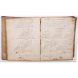 MANUSCRIPT - School Arithmetic book of 'John C. Symons His Book 1772.' 240 pages.