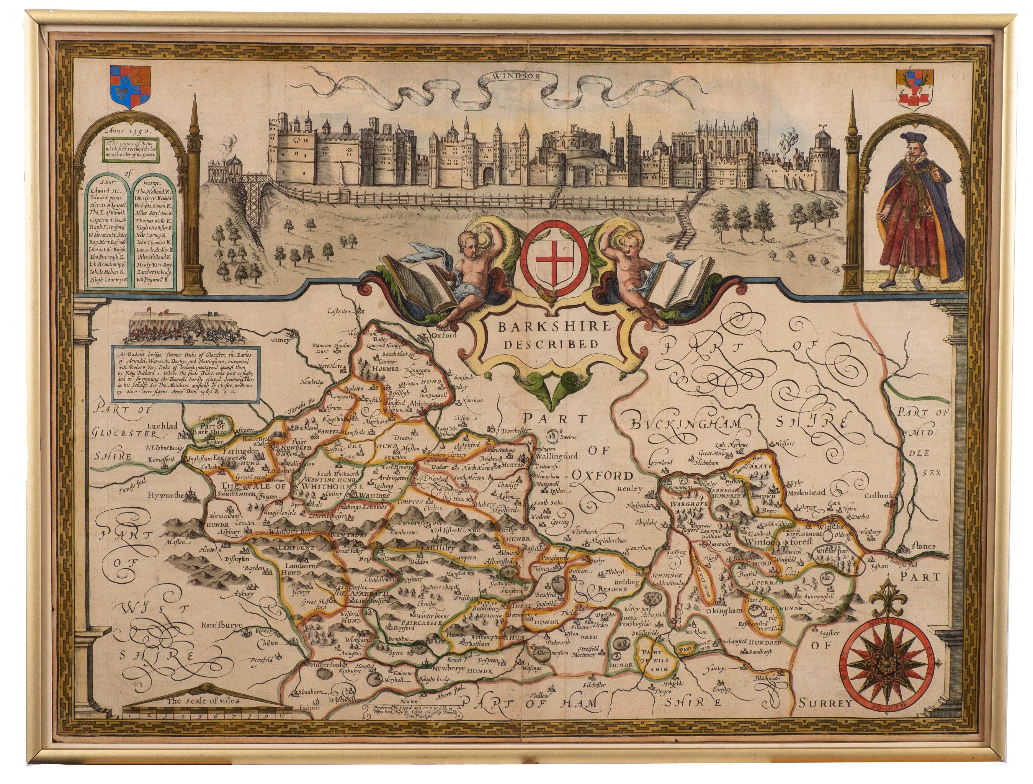 SPEED, John - Barkshire Described: [ Berkshire ] , John Sudbury & George Humble. hand coloured map.