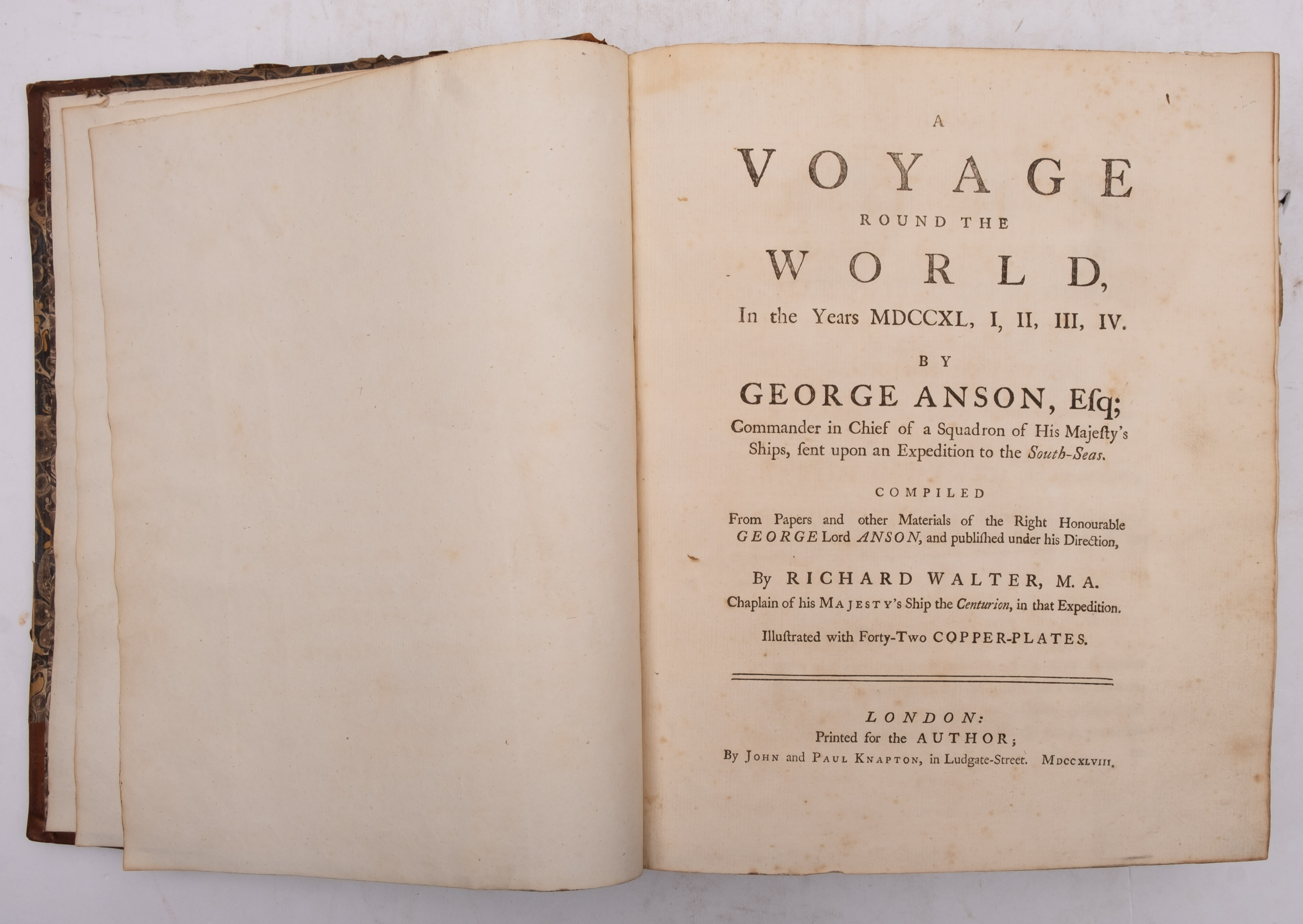 ANSON, George - A Voyage Round the World, In the Years MDCCXL, 1, 11, 111, 1V.