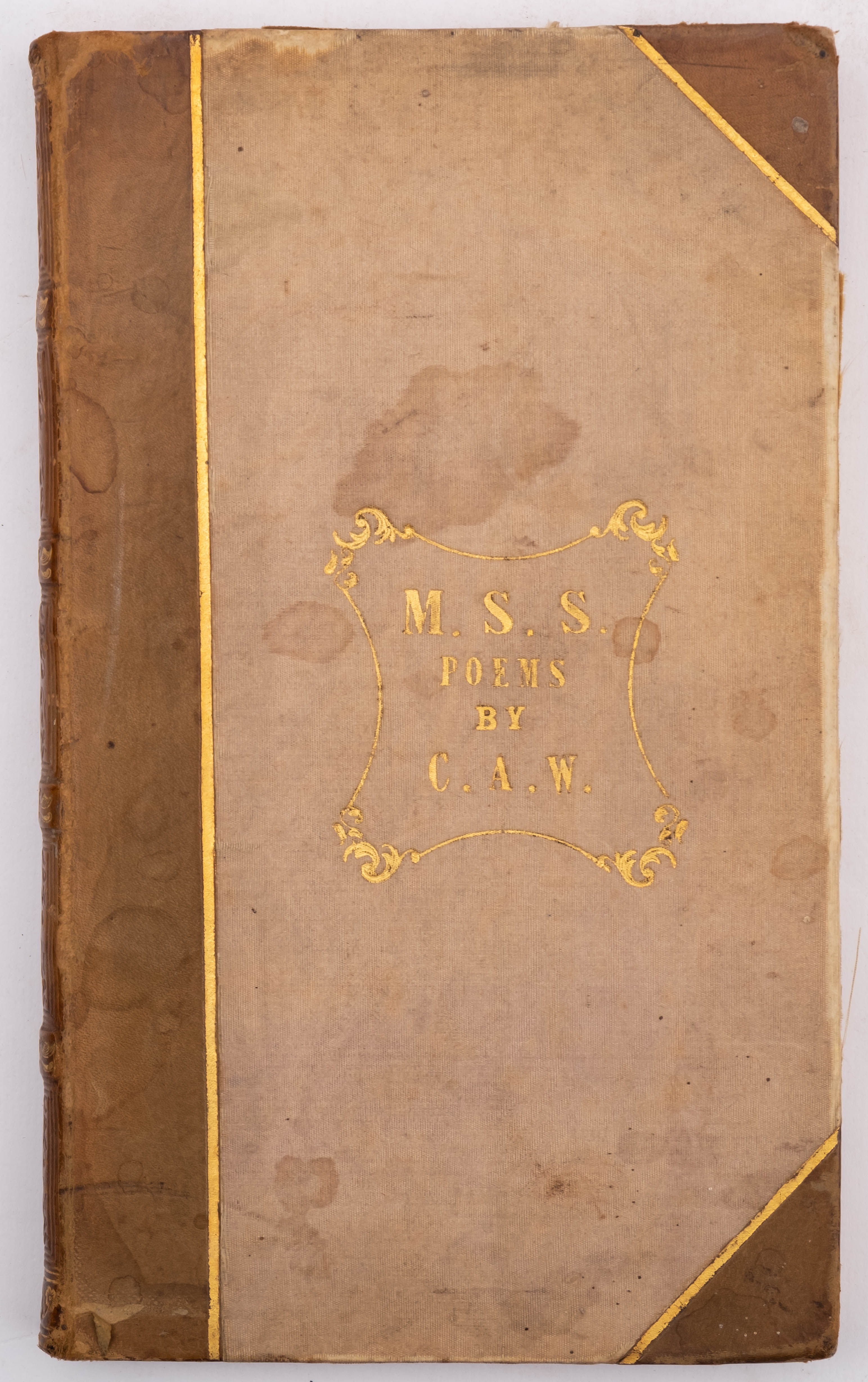 C. A. W - M. S. S. Poems. half calf, 8vo, c1830s. - Image 3 of 4