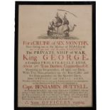 SHIPPING BROADSIDE : " For a Cruise of Six Months, Now fitting out in the Harbour of Topsham...