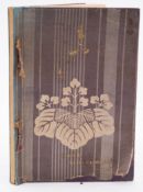 KYOTO : Exhibition guide. Illustrated with hand coloured stencils. 8vo. Original brocade cloth.