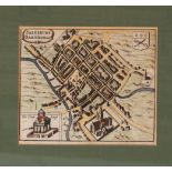 SPEED, John - Salisbury : hand coloured 17th century plan, Size : 130 x 105mm.