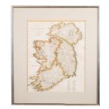 CARY, John - A New Map of Ireland. Divided into Provincies and Counties. Hand coloured map.