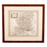 MORDEN, Robert - Hampshire : hand coloured map. Size : 420 x 370mm.