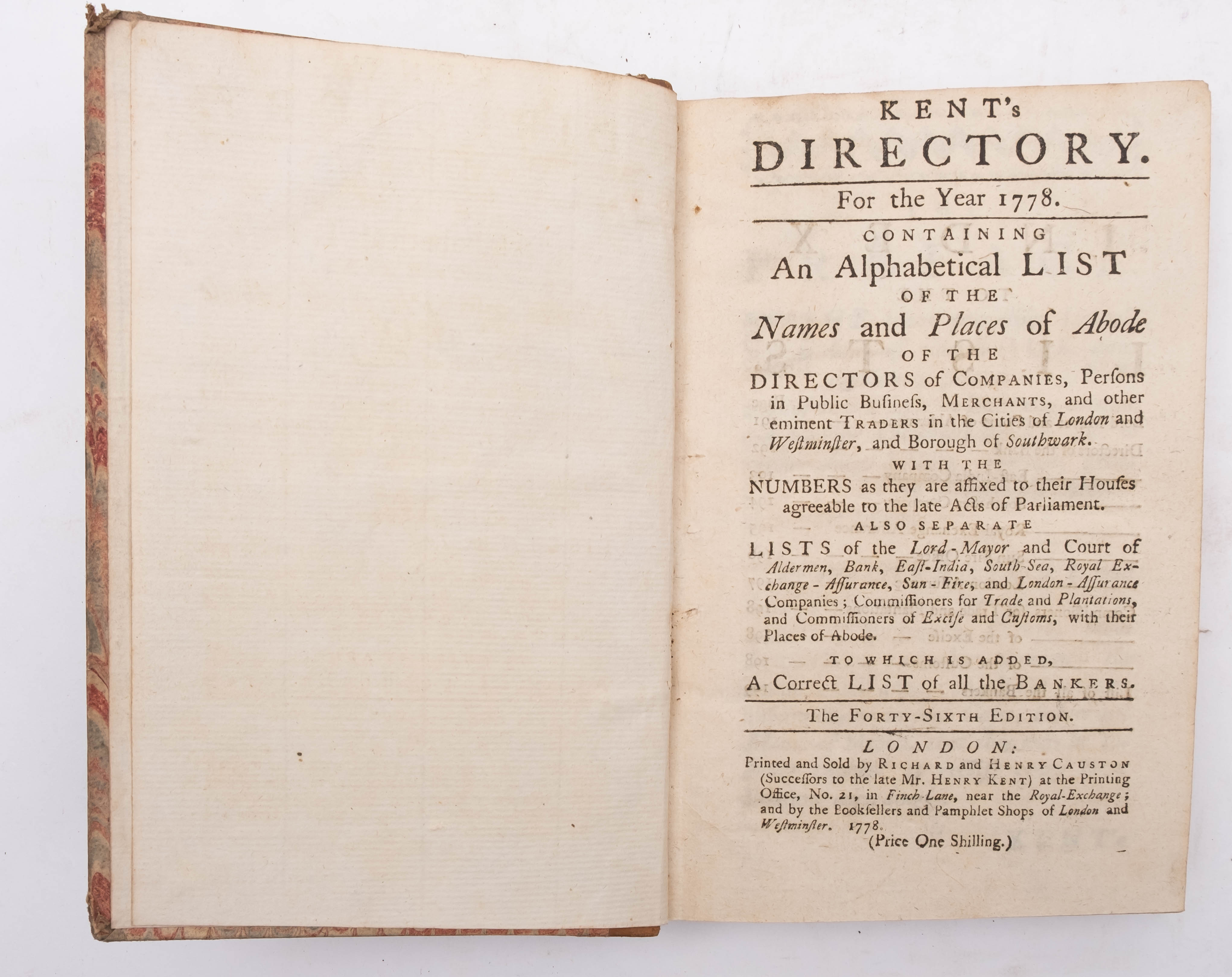 KENT'S Directory For the Year 1778. - Image 3 of 4