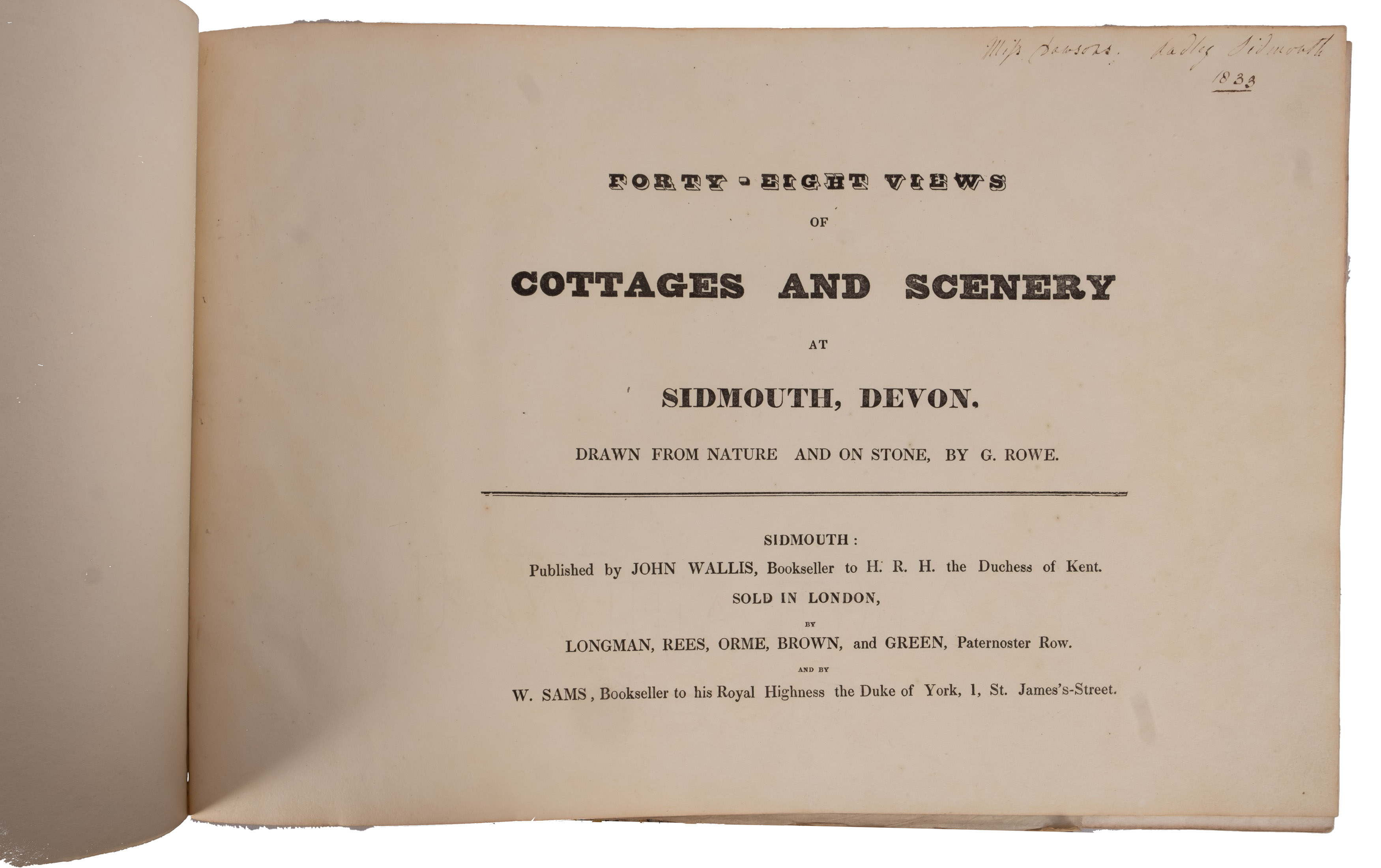 WALLIS, John ... (publisher) Forty-Eight Views of Cottages and Scenery at Sidmouth, Devon. - Image 3 of 5