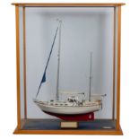 A cased 1/2 scale model of the 38ft sailing yacht 'If And When II',