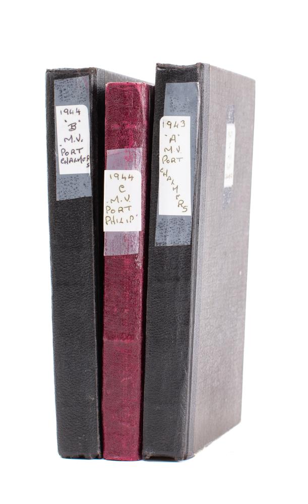 A group of three mid-20th century manuscript ship's log/diaries: two for MV 'Port Chalmers' to - Image 4 of 7