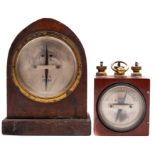 A mahogany cased GPO line indicator, 13494 in lancet arched case:, 18cm high ,