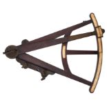 A George III mahogany and brass 19 inch radius octant by William Gibbons: the 'T' frame with inset