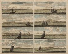 Cornelius le Brun (Dutch, circa 1652-1727) Views of Arabian coasts,