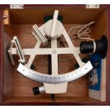 A 20th century 7 inch radius vernier Yacht sextant by Frieberger Prazisionsmechanik,