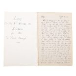 A group of three mid-20th century manuscript ship's log/diaries: two for MV 'Port Chalmers' to