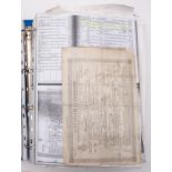 A collection of late 19th and early 20th century Naval Discharge papers: in two folio binders.