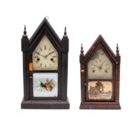 Ansonia, USA, a Gothic steeple clock the movement striking on a gong,