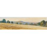 R. Leyman (British, 19th Century) Pastoral scenes, two watercolours, 15.5 x 37cm and 9.
