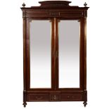 A mahogany and brass inlaid cabinet in Louis XVI style,