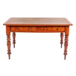 A Victorian mahogany library writing table,