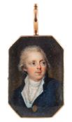 Circle of Ozias Humphry (1742-1810) A memorial miniature portrait of a gentleman,