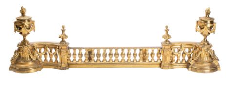 A gilt metal adjustable fender in Louis XVI style,