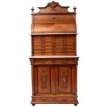 A French walnut and onyx mounted dentist's cabinet,