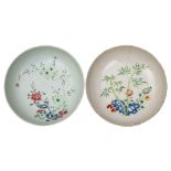 A Chinese famille rose 'boneless-style' saucer dish,