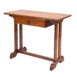 An Aesthetic movement oak rectangular side table,