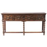 An oak dresser in 17th century style,